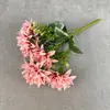 Dália Crisântemo Simulada de 7 Cabeças para Decoração de Casa, Arranjo de Flores para Casamento, Flores Artificiais, Ornamentos Artificiais de Flores Multicores Sonhadores, Arranjos Florais