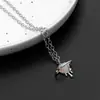 Joyería Transfronteriza Europea y Americana Collar de Estrella Corazón Estrella y Luna de Colores Diseño de Nicho Cadena de Plata Estilo Dulce Fresco Lujo Ligero