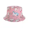 Sombrero de Pescador Estampado para Niños de Comercio Exterior Primavera y Otoño Cuatro Estaciones Delgado Dibujos Animados Protector Solar Sombrero Cubeta para Niños y Niñas