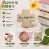 Nuevo Amuleto de la Suerte Trébol de Cuatro Hojas Trébol de Cuatro Hojas Moneda de la Suerte para Examen de Graduación Regalo Familiar para Niños Estilo Minimalista Moderno