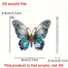 Serie de Mariposas Coloridas de Fantasía Transfronteriza Acrílico 2D Colgante para Mochila Coche Decoración para Colgar Accesorios