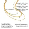 Colar com Pingente Xia Ling Europeu e Americano Transfronteiriço de Aço Inoxidável Multicamadas de Zircônia Banhado a Ouro 18K Empilhável Leve Luxo Versátil