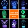 Exclusivo transfronteiriço para a série de Halloween abóbora de caveira luz noturna 3D LED toque colorida USB luz de presente criativa