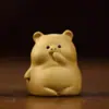 Mascota de Té de Arcilla Púrpura Figura de Cerdo Hecha a Mano Doce Cerdos del Zodiaco Dibujo Animado Lindo Adorable Cerdo Lingote Juego de Té