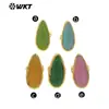 Wt-R571 Lindo e Exquisito Pedra Natural Olho de Gato Pedra Gota d'Água Banhado a Ouro 18K Grande Anel Aberto Feminino