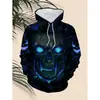 Sudadera con capucha impresa en 3D para comercio exterior de Halloween en AliExpress, Sudadera con capucha holgada e informal con ambiente de Halloween, Estilo nuevo