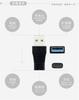 Adaptador USB 3.0 tipo C hembra a USB macho, velocidad de transmisión estándar 3.0, adaptador USB-C