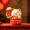 Gato Dorado Trae Fortuna Caja Sorpresa Estilo Chino Gato Lindo Juguete de Moda Figura Muñeca Linda Adorno de Decoración de Escritorio Figura de Colección de Juguetes de Moda