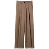 Pantalones casuales para hombre para verano, pantalones finos y transpirables de seda helada, pantalones de vestir rectos holgados y fluidos de talla grande de moda
