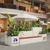 Jardinera de hierro forjado de acero inoxidable para exteriores, departamento comercial de ventas callejeras, partición simple para restaurantes, edificios de oficinas, bancos de patio, jardinera para árboles