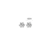 Novos Brincos Runxin Estilo Coreano Simples Moda Cravejado Brilhante Diamante Único Elegante Personalizado Seis Garras Feminino Zircônia