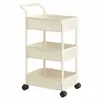 Estante de almacenamiento pequeño con ruedas, estante de almacenamiento multicapa para snacks y libros de dormitorio, cocina y baño, estante de almacenamiento estrecho móvil