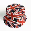 Comércio Exterior Padrão Bandeira Britânica Chapéu de Pescador Amazon Primavera e Verão Chapéu de Sol para Praia ao Ar Livre Versátil Uso Dupla Face