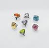 F136 Aleación de Titanio Corte Fuegos Artificiales Zircón Uña de Oreja Uña de Labio Súper Flash Color Flor de Hielo Zirconio Uña para Hueso de la Oreja Joyería para Perforación Aretes