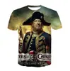 2020 nuevo T-shirt de cuello redondo con estampado digital 3D de la película de piratas Galle europeo y americano Amazon ebay comercio exterior