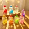 Botella Creativa de Acrílico con Aceite y Arena Movediza, Taza Luminosa, Colgante para Llavero, Accesorios para Coche, Adornos de Escritorio