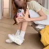 Zapatillas casuales de estilo similar a las de Mamá Uva, con 6 cm de altura, puntera redonda, bloques de color, con cordones, para mujer, estilo Forrest Gump, para correr, ballet