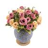 Ramo de rosas, flores de simulación, decoración para sala de estar, dormitorio, adornos, arreglos florales, flores falsas, fotografía de boda, flores en sostenimiento, pintura al óleo, rosa