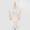 Nuevo chal de punto de bambú estilo coreano para mujer de primavera y verano, capa rayada ligera para superponer, protector solar para hombros