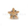 F136 titanio estrella de cinco puntas circonita arete garra de estrella circonio aleación de titanio G23 joyería para perforación del cuerpo humano clavo para cartílago de oreja