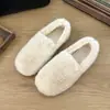 Pantuflas de casa para mujer Muller, de punta cerrada, zapatos de algodón de doble uso, forrados de felpa para otoño e invierno, para usar en exteriores, 2026 zapatos cálidos y cómodos sin cordones