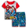 Roupa de Casa de Algodão para Menino de Manga Curta do Homem-Aranha Roupas Infantis Traje Primavera e Verão Roupas de Ar Condicionado Pijama Infantil Cartoon