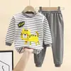 Conjunto de Ropa Interior para Niños, Pijama de Algodón Puro, Ropa de Otoño para Bebés Niñas, Pantalones de Otoño, Ropa Infantil Transfronteriza 100% Algodón al por Mayor