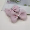 Par de Pinzas para el Cabello con Lazo Lindo Estilo Coreano Pinza de Pato para Envolver Regalos Infantiles Pinza para Flequillo Roto de Niñas Bebés