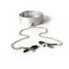 Collar de cuello bondage sexual alternativo entrenamiento tortura femenina sexo adulto cadena clip de leche AliExpress comercio exterior caliente