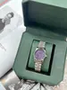DAISKA Bingmei Reloj Morado Hielo Triturado Morado para Mujer Reloj de Nicho Correa de Acero Moda de la Emperatriz Viuda del Oeste Reloj de Estilo de Moda