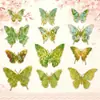 Paquete de Pegatinas Impermeables para Mascotas Mariposa Colorida con Lámina Dorada, Pegatinas DIY Holográficas Láser 3D para Decoración de Diarios y Collages
