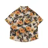 Camisas Hawaianas de Manga Corta New Retro Transfronterizas para Hombres y Mujeres, Casual Modernas Holgadas para Parejas, Camisas Florales de Playa para Vacaciones
