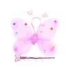 Asas de borboleta luminosas com backwear leve adereços infantis princesa fada varinha mágica menina tenda brinquedo conjunto de três peças