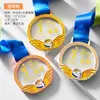 Medallas de Cristal Personalizadas para Eventos de Baloncesto, Bádminton y Carrera; Medallas de Metal con Estrella de Cinco Puntas, Premios Conmemorativos Chapados en Oro, Lámina de Oro