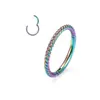 Anillo de Nariz para Piercing Retorcido de Acero Inoxidable Aro Cerrado Continuo Anillo de Nariz Espiral Pendiente Anillo Multifuncional Directo del Fabricante