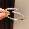 Pulsera Ajustable de Zirconia con Forma de Gota de Agua Chapada en Oro Real de 18 Quilates Moda Transfronteriza Pulsera Sencilla Lujo Ligero Sensación de Alta Gama Joyería de Mano para Mujer