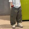Tyru 2025 Primavera Nueva Llegada Estilo Coreano Niños High Street Multibolsillos Simple Ropa de Trabajo Pantalones Casuales Pantalones de Moda para Niños