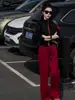 Sudadera corta con cuello alto, bloques de color, con cremallera, para mujer, nuevo estilo otoño e invierno, cárdigan informal de moda petite con mangas largas para mujer
