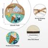 Se puede usar como etiqueta para letreros redondos de madera de verano, colgantes de puerta de bienvenida, colgantes de pared temáticos de granja pastoral y océano, decoraciones de pared para el hogar