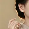 Pendientes de flor de cerezo de plata pura S999 para mujer, lujo ligero y sensación de alta gama, pendientes de flor simples y elegantes de rosca, venta al por mayor
