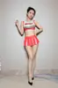 Nuevo Rojo Estilo Japonés Liso Shibori Sukumizu Lencería Animación Azul Body de Fútbol Atuendo de Presentación