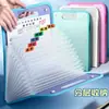 Bolsa tipo acordeón Portapapeles Bolsa de almacenamiento para clips de papel Bolsa de almacenamiento para clasificación por materia de estudiante Carpeta de mano vertical portátil Bolsa para documentos