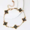 Pulsera Popular de Trébol de Cinco Hojas Transfronteriza, Joyería Versátil de Moda de Cinco Hojas al por Mayor