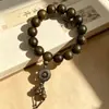 Pulsera de Sándalo Verde Natural con Grano Suave, Cuentas de Buda de 2.0 mm, Adorno de Calabaza de Sándalo, Pulsera Unisex, Venta al por Mayor de Cuentas de Madera