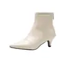 Botas Curtas Simples de Salto Médio para Tornozelo Meias Finas Botas Finas Botas Martin Botas de Cavaleiro Europeias e Americanas 32-48desejo Botas de Comércio Exterior