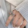 Nuevo Anillo de Mariposa Oscura para Mujer Moda Ins Estilo Retro Nicho Punk Anillo Estilo Sexy Venta al por Mayor