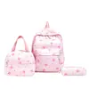 Mochila Escolar de Nuevo Estilo Transfronteriza Set de Tres Piezas para Niñas Estilo Coreano Ins Lazo Estilo Dulce Mochila para el Día a Día