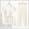Traje de Maternidad para Primavera y Verano Moda Camiseta de Manga Corta de Dos Piezas para Salir Elegante Chaqueta de Primavera y Verano Holgada Talla Grande