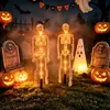 Luces decorativas LED de Halloween transfronterizas, luces de ambiente para césped, luces solares de suelo de esqueleto brillante de Halloween