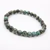 Pulsera de Cristal Natural, Simple de un Solo Círculo con Cuentas Redondas Joyería Transfronteriza, Joyería Estilo Pareja de Ágata Roja, Pulseras de Cristal para la Mano